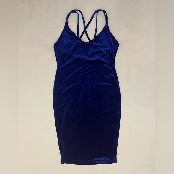 SHEIN Dresses & Skirts - Elegant Royal Blue Velvet Dress